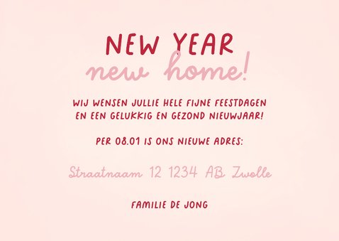 Vrolijke kerst verhuiskaart met kerstboom en foto 3