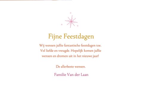 Vrolijke kerstkaart met gekleurde cijfers en sterretjes foto 3