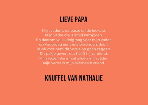 Vrolijke vaderdagkaart met tennis thema 3