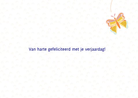 Vrolijke vlinder verjaardagskaart 3