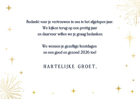 Vrolijke zakelijke kerstkaart met dieren en jaartal 2026 3