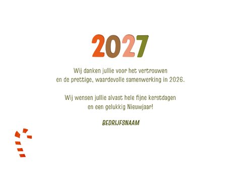 Vrolijke zakelijke kerstkaart met kader en 2027 3