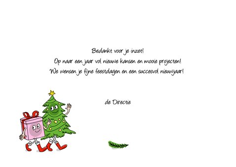 Wandelende kerstboom met kerstkado 3