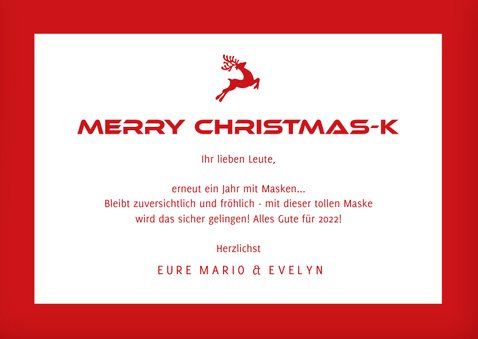 Weihnachtskarte Bastle deine Weihnachtsmaske 3
