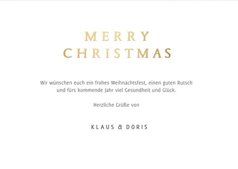 Weihnachtskarte Foto & goldenes Bäumchen 3