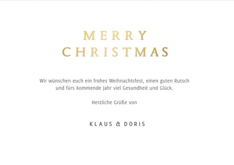 Weihnachtskarte Foto & goldenes Bäumchen 3