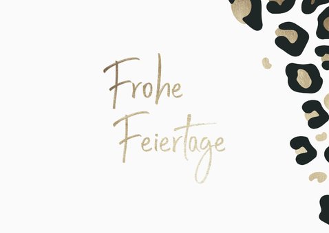 Weihnachtskarte Foto & Leopardenmuster 2