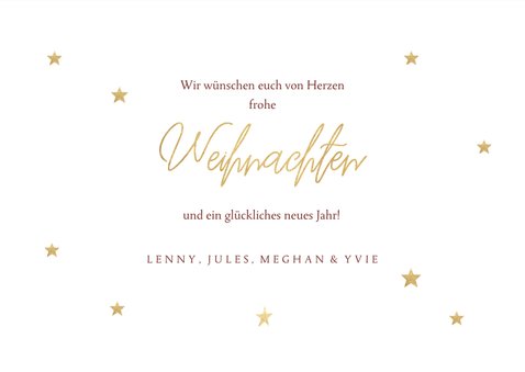 Weihnachtskarte Fotocollage und Sternchen 3