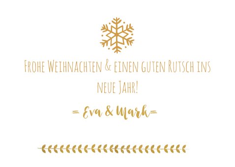 Weihnachtskarte goldener Kranz mit Jahreszahl 3