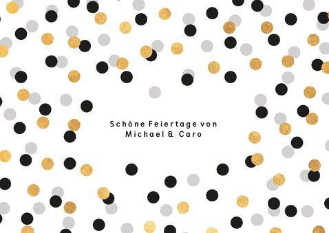 Weihnachtskarte "Happy Holidays" mit Konfetti 3