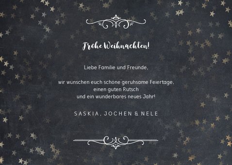Weihnachtskarte Kreidelook mit Foto 3