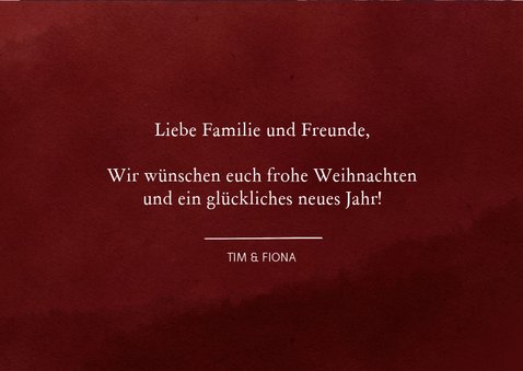 Weihnachtskarte merry christmas Wasserfarbe 3