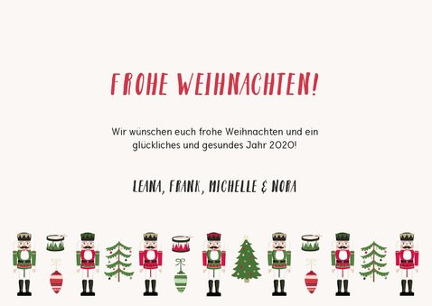 Weihnachtskarte mit Foto und Nussknacker Hintergrund 3