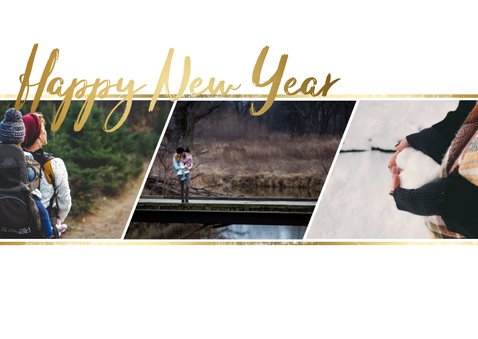 Weihnachtskarte mit Fotocollage grafisch 2
