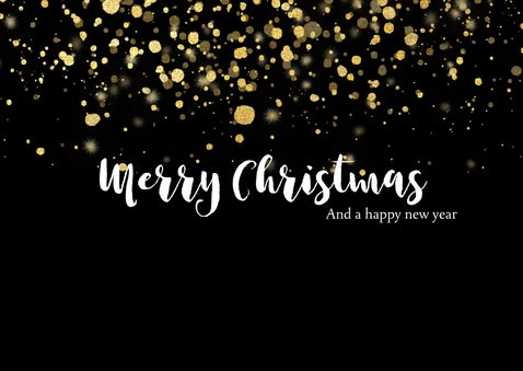Weihnachtskarte mit Fotocollage und Tupfen in Goldlook 2