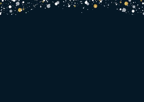 Weihnachtskarte mit großem Foto und Tupfen weißgold 2