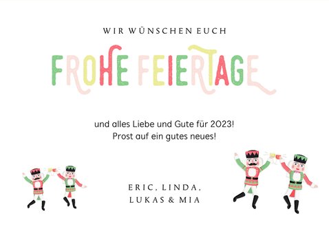 Weihnachtskarte Nussknacker mit Fotos 3