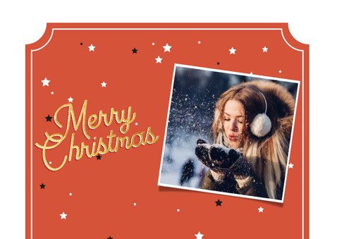 Weihnachtskarte Vintagelook Merry Christmas 2