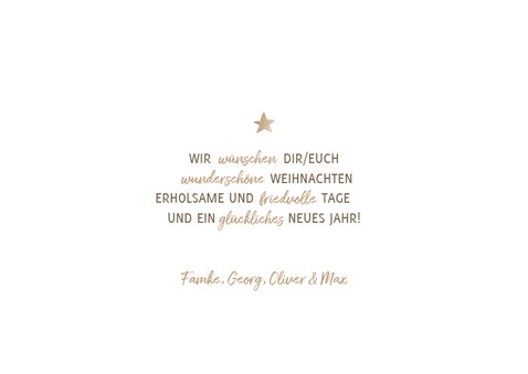 Weihnachtskarte Warm Wishes mit Schnee 3
