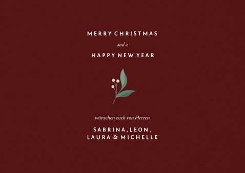 Weihnachtskarte XMAS mit Zweigen 3