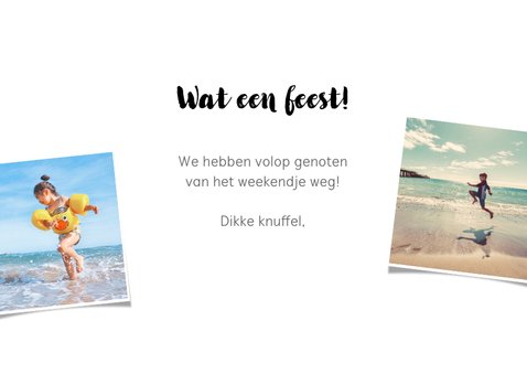 Wenskaart collage liggend met 10 foto's en groet 3