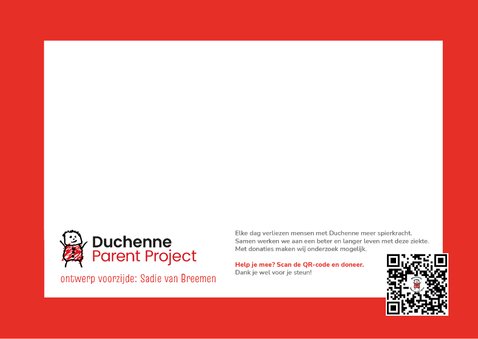 Wenskaart Duchenne Parent Project fiets 2