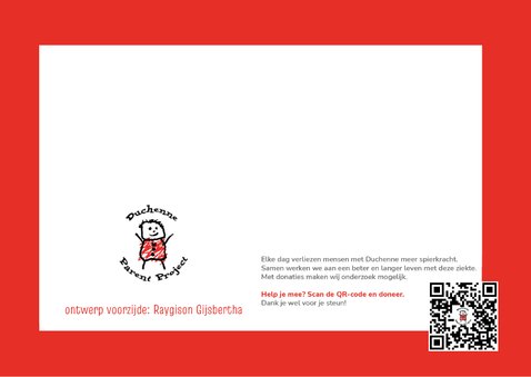 Wenskaart Duchenne Parent Project zwaan 2