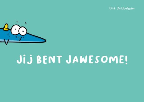 Wenskaart zomaar een Haaaaai 2