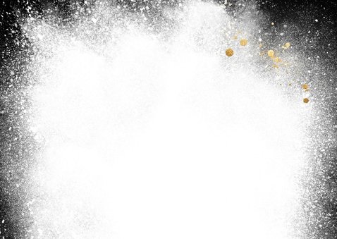 Winterse foto kerstkaart met sneeuw splash 2