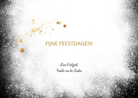 Winterse foto kerstkaart met sneeuw splash 3