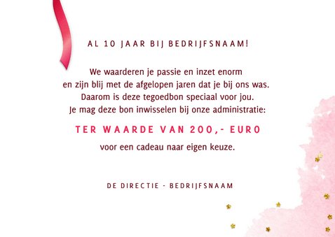 Zakelijke aanpasbare tegoedbon zelf in te vullen 3