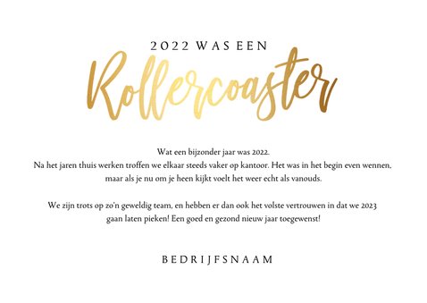 Zakelijke achtbaan kerstkaart bedankje medewerkers 3