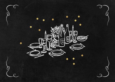 Zakelijke cadeaubon diner etentje goud doodle algemeen 2