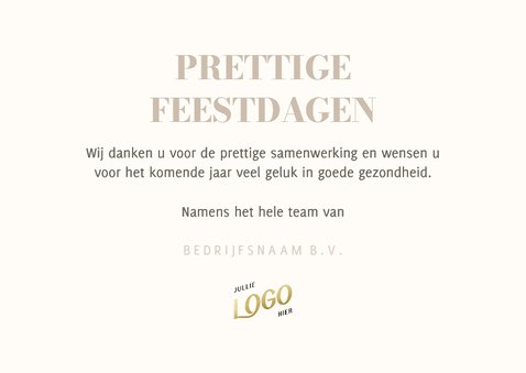 Zakelijke fotocollage kerstkaart met aanpasbare tekst 3