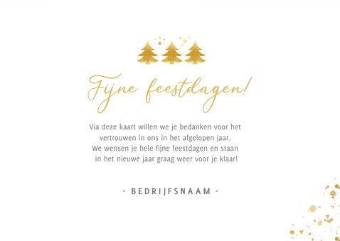 Zakelijke groene kerstkaart met kerstboompjes 3
