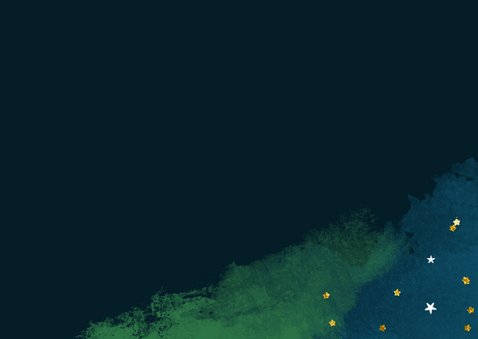 Zakelijke kerst tegoedbon strik goud verf blauw confetti Achterkant