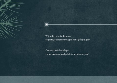 Zakelijke kerstkaart 2020, met foto en dennetakjes 3