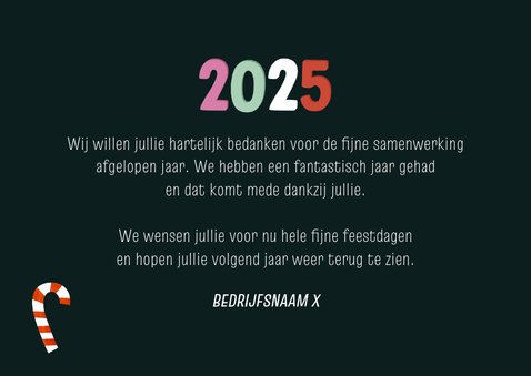 Zakelijke kerstkaart 2025 met kleurrijk kader 3