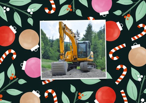 Zakelijke kerstkaart 2027 met kleurrijk kader 2