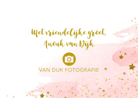 Zakelijke kerstkaart aquarel glitter tekst 3
