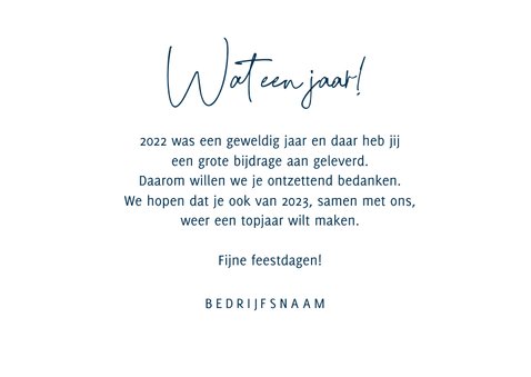 Zakelijke kerstkaart bedankt medewerkers duim sterren foto 3