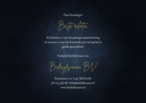 Zakelijke kerstkaart bedrijfslogo 2021 goud fijne feestdagen 3