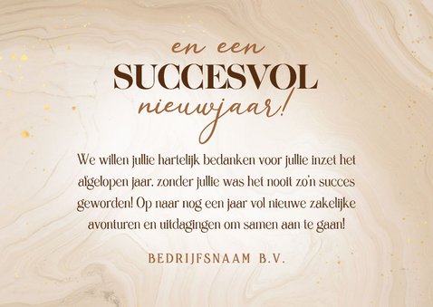 Zakelijke kerstkaart bruine kersttak 2027 kerstbal en logo 3