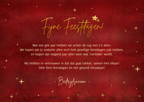 Zakelijke kerstkaart Corona voor medewerkers - samen sterk 3