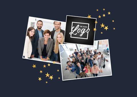 Zakelijke kerstkaart financieel rekenmachine foto bedrijf 2