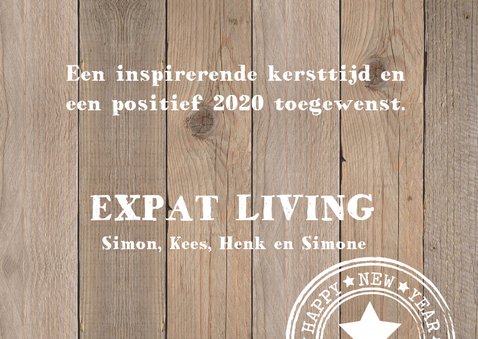 Zakelijke kerstkaart foto hout hartje 3