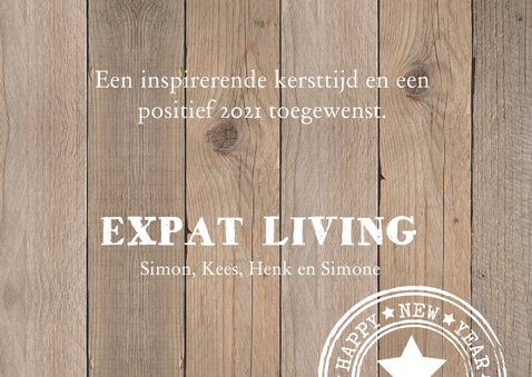 Zakelijke kerstkaart foto hout hartje 3
