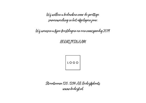 Zakelijke kerstkaart geometrisch met beton en goudlook 3