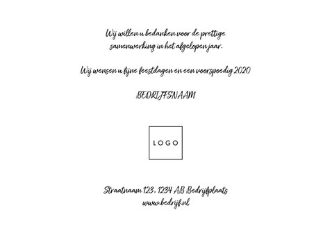 Zakelijke kerstkaart geometrisch met beton en goudlook 3