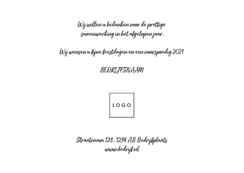 Zakelijke kerstkaart geometrisch met beton en goudlook 3